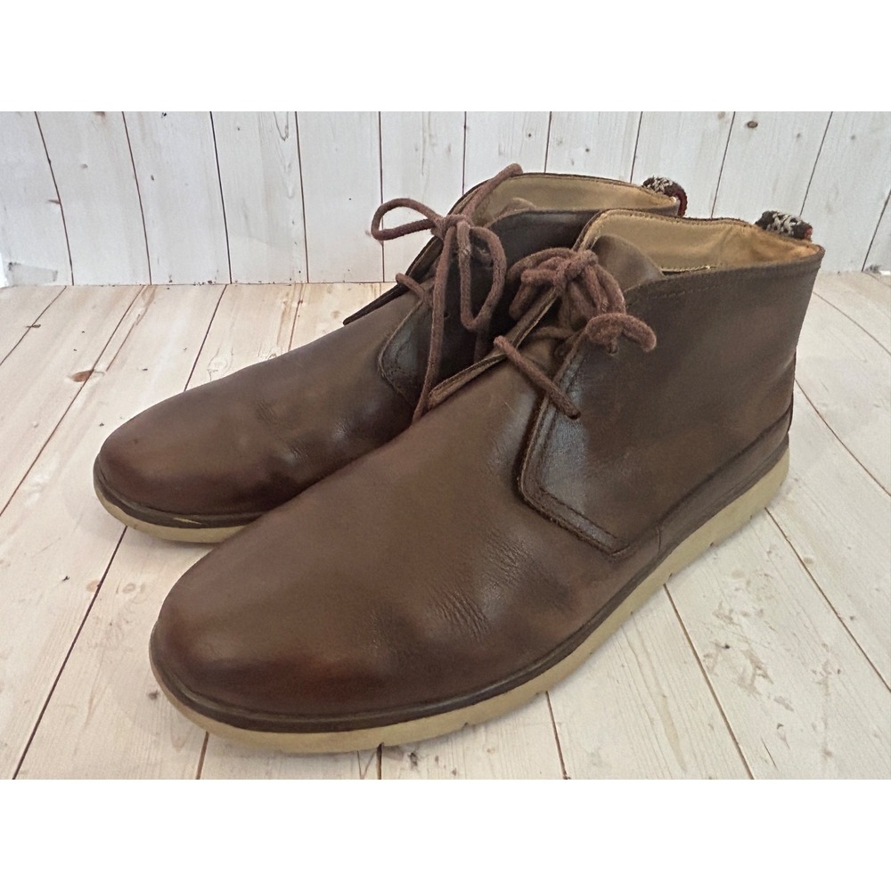 UGG Men's Freamon Waterproof Chukka Boots Brown Leather Lace‎ Up Men's Size 12